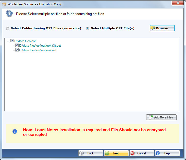 WholeClear OST Converter screenshot