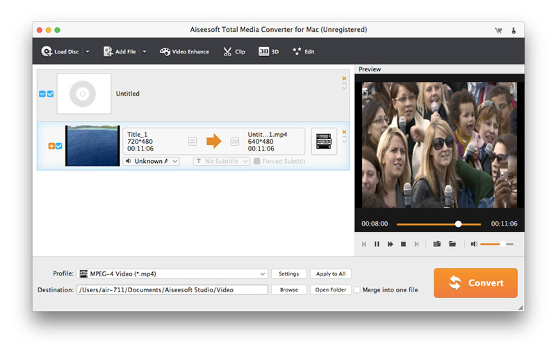 Aiseesoft Total Media Converter for Mac screenshot