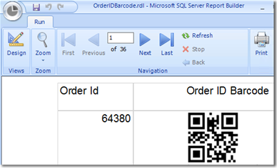 SSRS DotCode 2D Barcode Generator screenshot