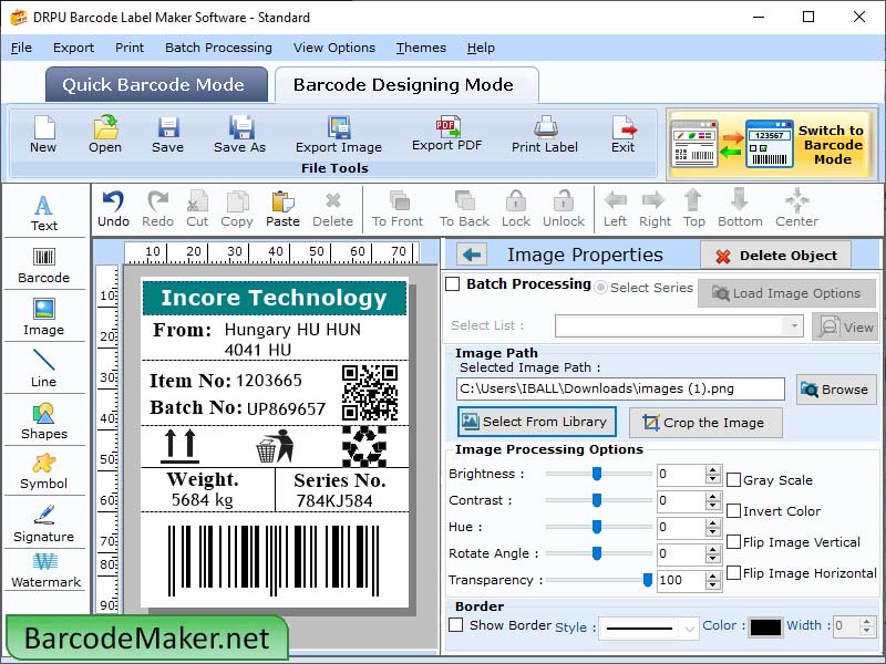 Barcoding Maker Software Standard screenshot